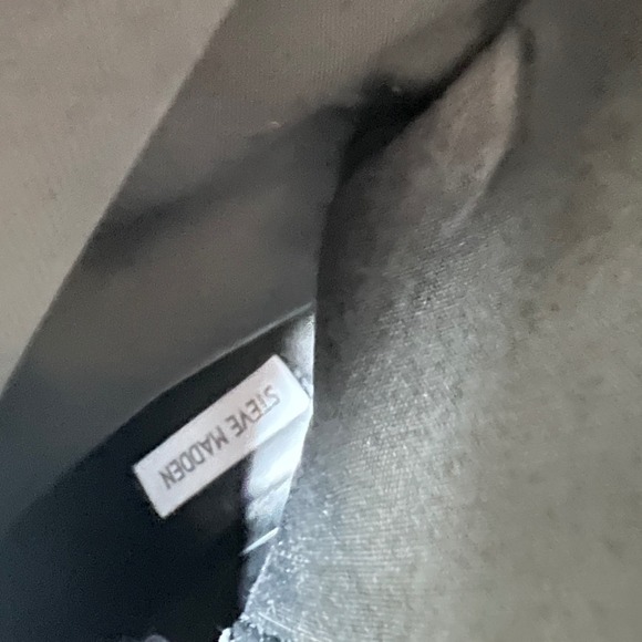 Steve Madden Fanatik Black Leather Square Toe Platform Block Heel Boots 10M NWOT - Picture 8 of 8